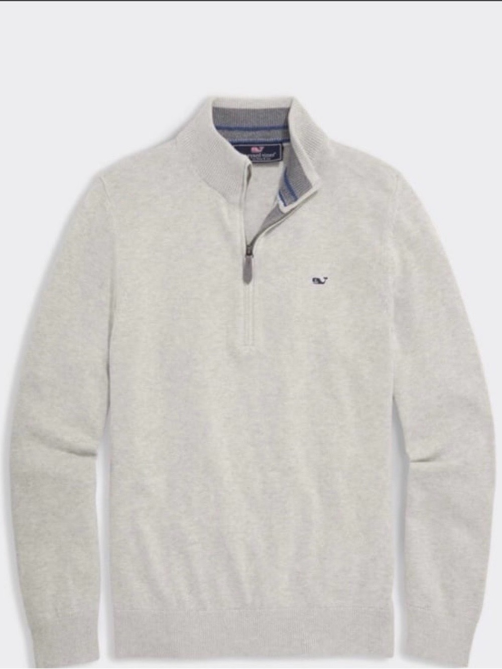 Vineyard Vines Boys Gray Boathouse Quarter-Zip sweater size 12-14